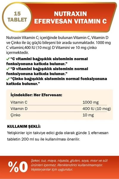 Nutraxin C-D Zinc Efervesan 2 Al 1 Öde Fırsat Paketi