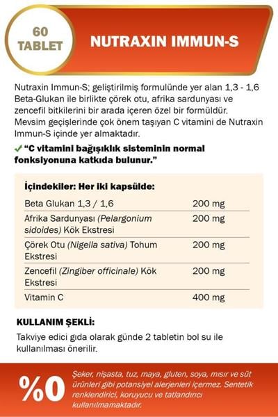 Nutraxin Immun S 60 Tablet