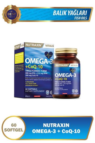 Nutraxin Omega 3 + CoQ-10 60 Softgel Kapsül