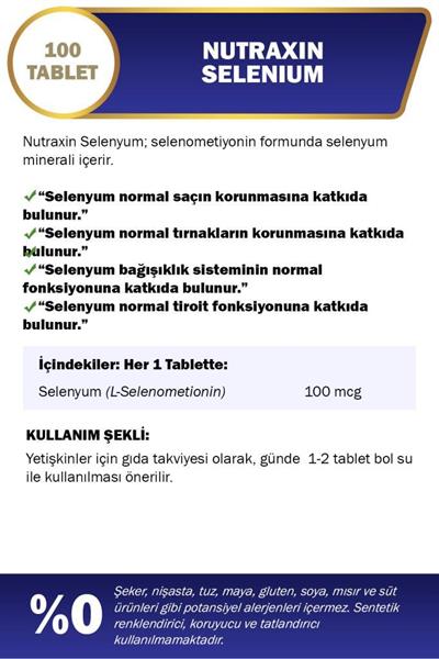 Nutraxin Selenium 100 Mcg 100 Tablet