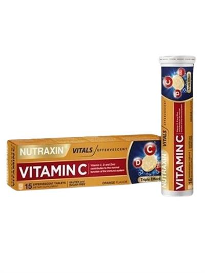 Nutraxin Vitamin C-D-Zinc 15 Efervesan Tablet
