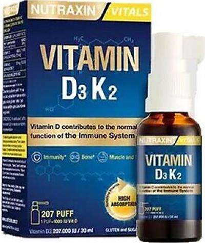 Nutraxin Vitamin D3 K2 Yüksek Emilim 30 Ml