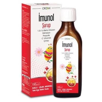 Orzax İmunol Şurup 150 ml Ballı Çilek Aromalı