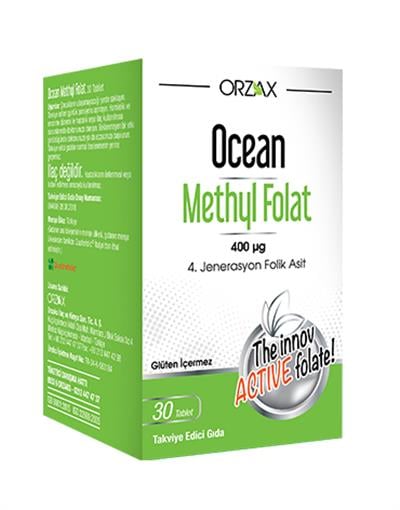 Orzax Ocean Methyl Folat 400 Mcg 30 Tablet