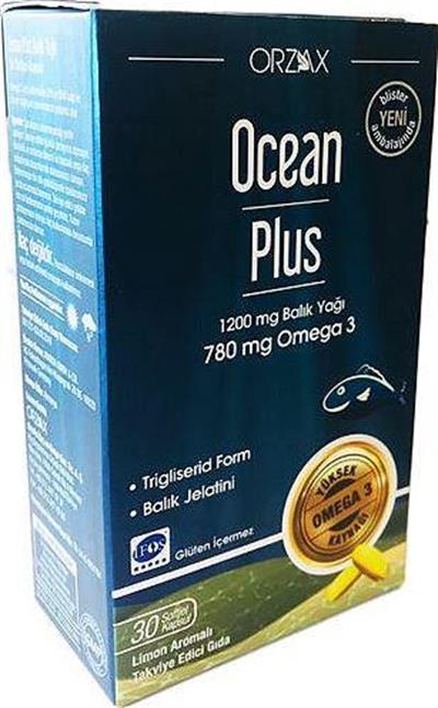 Orzax Ocean Plus Omega 3 Balık Yağı Limon 30 Softjel Kapsül