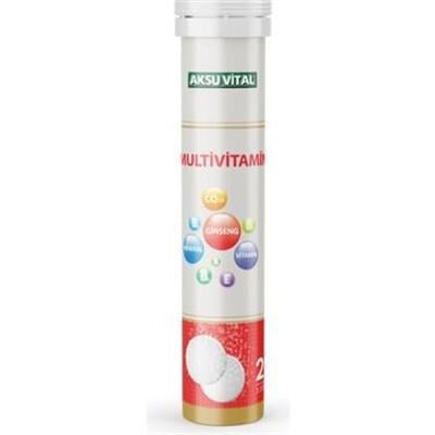 OUTLET Aksu Vital Multi Vitamin Efervesan 20 Tablet SKT 2025-05-31 İADESİ YOKTUR