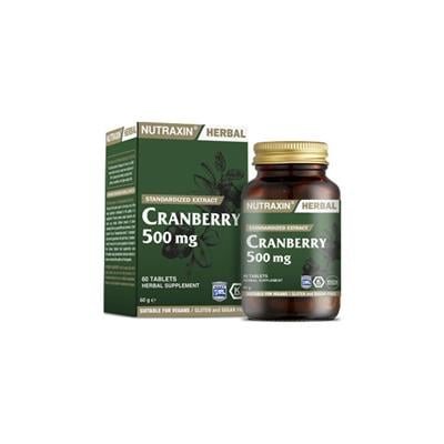 OUTLET Nutraxin Cranberry 500 mg 60 Tablet SKT 2025-08-31 İADESİ YOKTUR