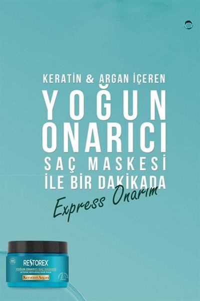 Restorex Keratin & Argan Onarıcı Bakım Maske 300 Ml