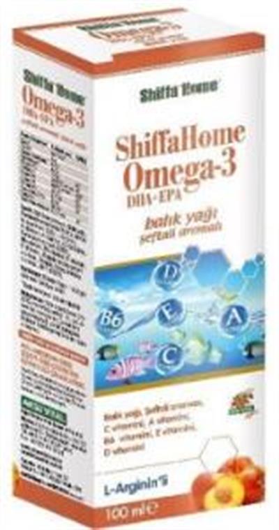 Shiffa Home Omega 3 Balık Yağı Şeftali Aromalı 100 ml | SKT 04-05-2024