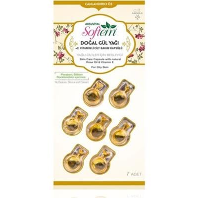 Softem Doğal Gül Yağlı +E Vitaminli Cilt Bakım Kapsülü