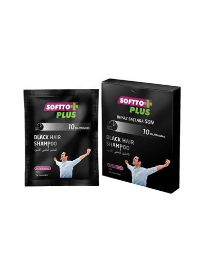 Softto Plus Black Hair Şampuan 25 Ml 10 Adet