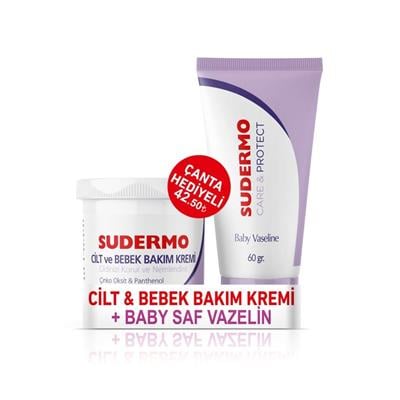 Sudermo Cilt ve Bebek Bakım Kremi 100 gr + Sudermo Baby Vaselin 60 gr (Çanta Hediyeli)