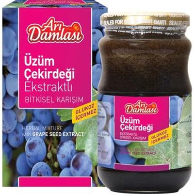 Arı Damlası Üzüm Çekirdeği Ekstraktlı Bitkisel Karışım 230 gr Katkısız %100 Doğal