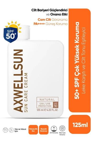 AXWELL Natural SPF50 Güneş Kremi 125 ml