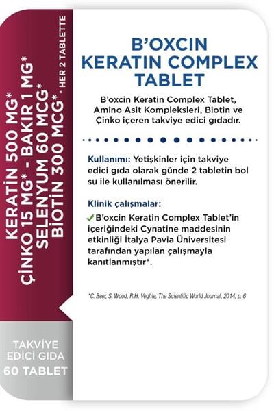Bioxcin Keratin Complex 500 Mg 60 Tablet