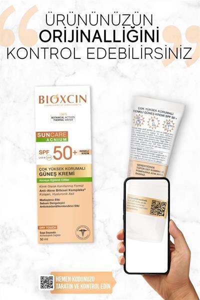Bioxcin Sun Care Akneye Eğilimli Ciltler Için Renkli Güneş Kremi 50 Spf 