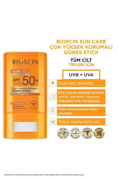 Bıoxcın Sun Care Stick SPF 50 Hassas Bölgeler İçin Yüksek Korumalı Güneş Kremi Stick