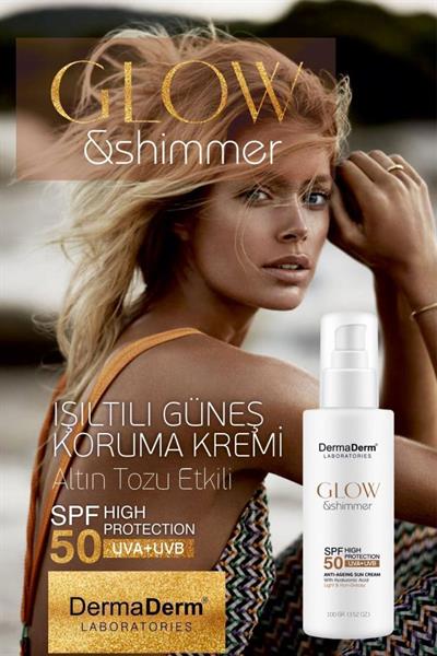 Dermaderm Glow ve Shimmer Simli Güneş Kremi Spf 50 100 GR