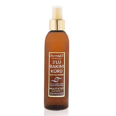 Dermokil Natural Hair Sıvı Saç Kremi 3 lü Bakım Kürü 200 ml