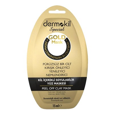 Dermokil Special Soyulabilir Kil İçerikli Gold Maske Tüm Cilt Tipleri 15 ml