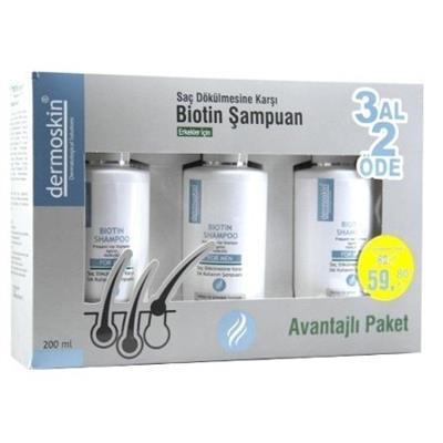 Dermoskin Biotin Şampuan Erkek 3 Al 2 Öde Avantajlı Paket
