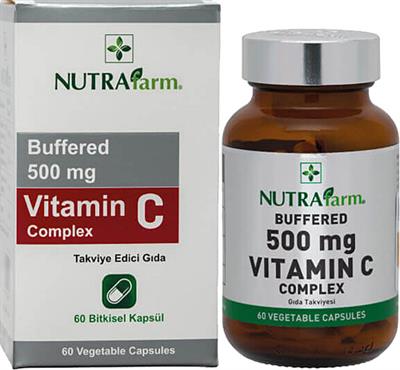 Dermoskin Nutrafarm Buffered Vitamin C - Complex 500 mg 60 Kapsül