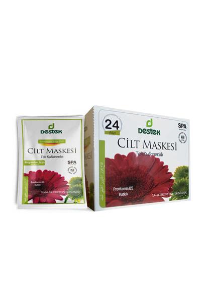 Destek 24 lü Tek Kullanımlık Salyangoz Cilt Maskesi