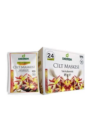 Destek 24 lü Tek Kullanımlık Tüm Ciltler İçin Cilt Maskesi