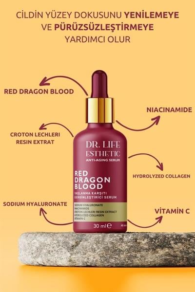 Dr. Life Esthetic Red Dragon Blood Yaşlanma Karşıtı Gerginleştirici Serum 30ml