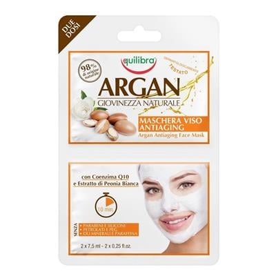 Equilibra Argan Yaşlanma Karşıtı Yüz Maskesi 2 x 7,5 ml