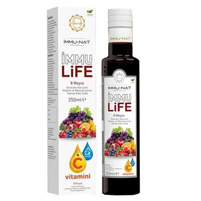 İmmunat İmmu Life 8 Meyve Karışımlı Ekstrat 250 ml İmmu-Nat
