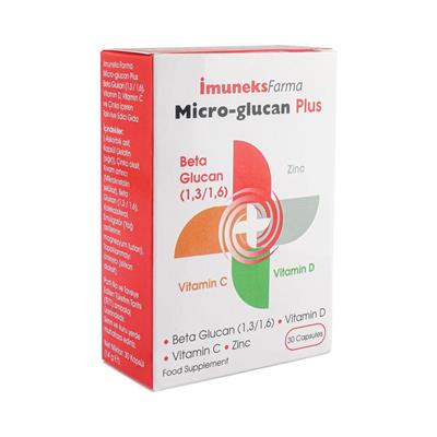 İmuneks Micro Glucan Plus Çinko D ve C Vitamini 30 Kapsül