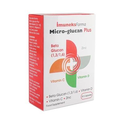 İmuneks Micro Glucan Plus Çinko D ve C Vitamini 30 Kapsül