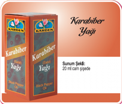 Karden Karabiber Yağı 20 ml