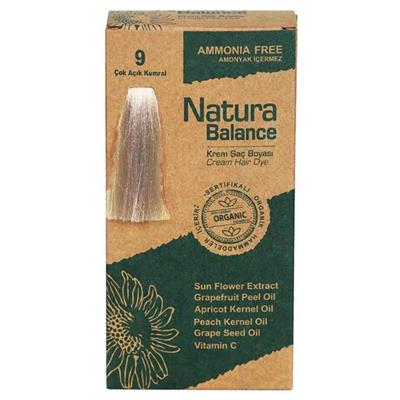 Natura Balance Krem Saç Boyası 9 Çok Açık Kumral Organik