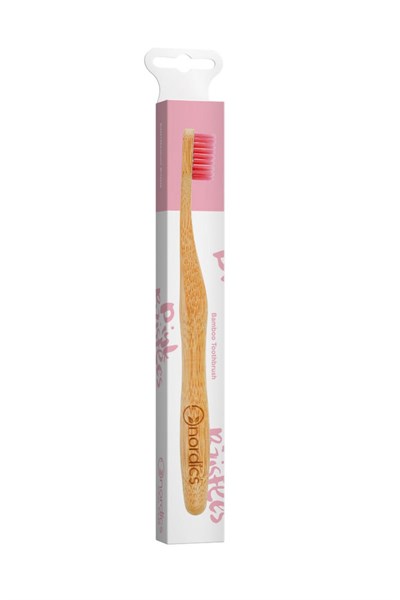 Nordics Bambu Yetişkin Diş Fırçası Pembe