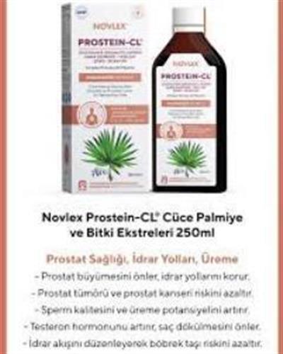 Novlex Prostein Cl Cüce Palmiye Isırgan Likopen Kabak Çekirdeği Ekstrakt 250 Ml