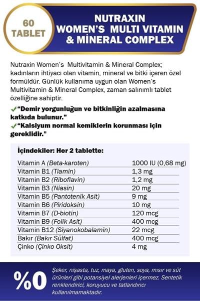Nutraxin Multivitamin Woman's 2li Avantajlı Paket