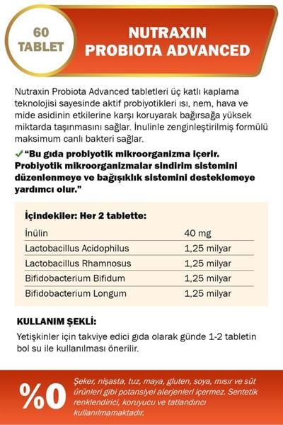 Nutraxin Probiota Advenced 60 Tablet