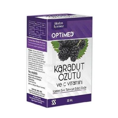 Optimed Karadut Özütü ve C Vitamini İçeren Takviye Edici Gıda 30 ml