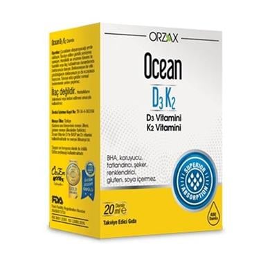 Orzax Ocean D3 K2 Vitamin 20 Ml Oral Damla