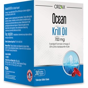 Orzax Ocean Krill Oil 700 Mg 30 Kapsül