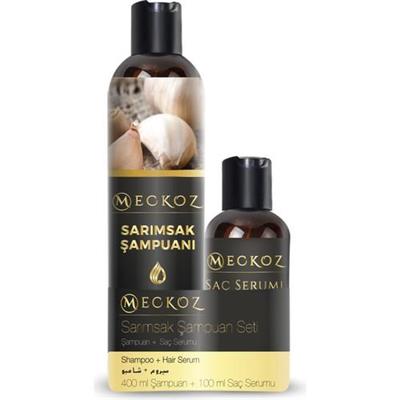 OUTLET Meckoz Sarimsak Sampuan Seti (400 ml Sampuan + 100 ml Saç Serumu) SKT 2025-05-30 İADESİ YOKTUR