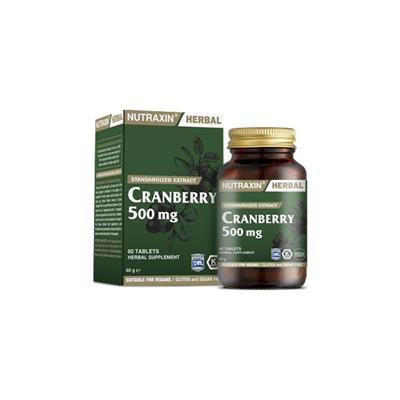 OUTLET Nutraxin Cranberry 500 mg 60 Tablet SKT 2025-08-31 İADESİ YOKTUR