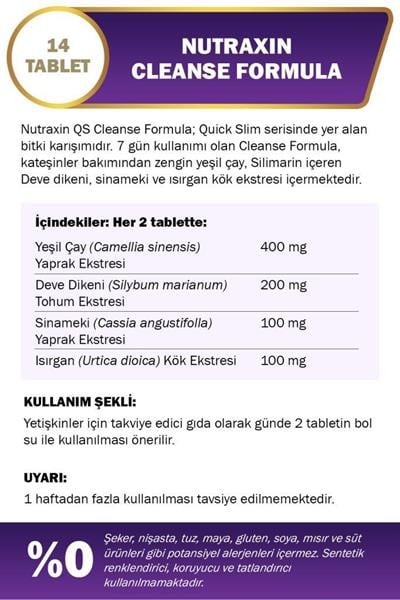 Quick Slim Cleanse Formula 7 Detox 14 Tablet