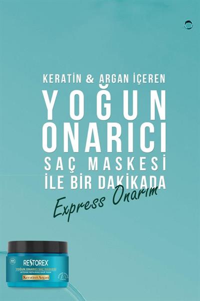 Restorex Keratin & Argan Onarıcı Bakım Maske 300 Ml