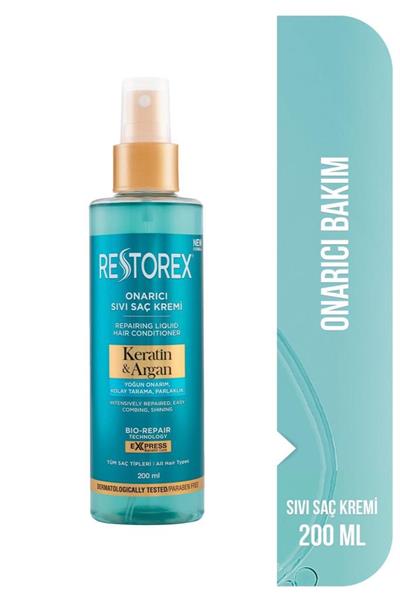 Restorex Keratin & Argan Onarıcı Sıvı Saç Bakım Kremi 200 Ml 
