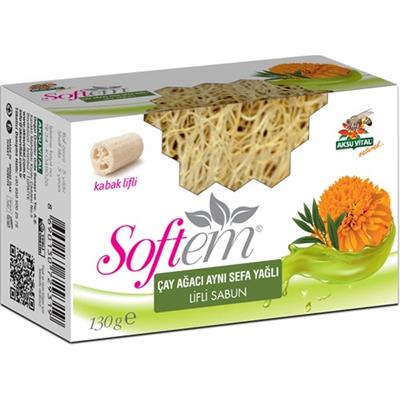 Softem Çay Ağacı ve Aynı Sefa Yağlı Kabak Lifli Sabun 130 gr