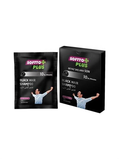 Softto Plus Black Hair Şampuan 25 Ml 10 Adet