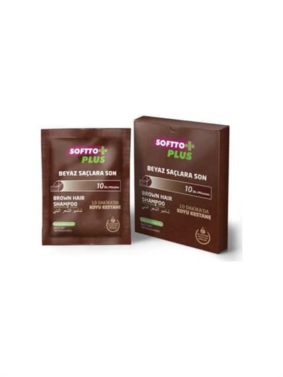 Softto Plus Brown Hair Şampuan 25 Ml 10 Adet